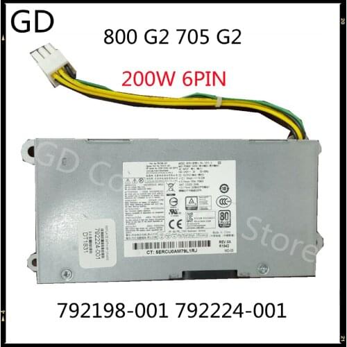 GD Original For HP EliteOne 800 G2 705 G2 AIO 200W Power Supply 792198-001 792224-001 DPS-200PB-199 A Full Tested Fast Shipping