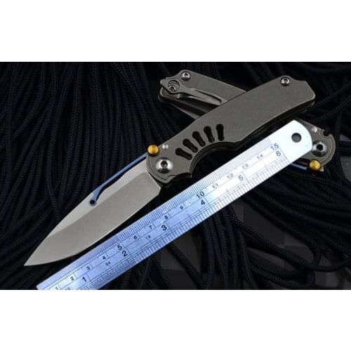 VENOM Kevin John Tilock Pocket Knife Titanium Handle M390 Blade Survival Tactical Fruit Outdoor Tools with Nylon Sheath