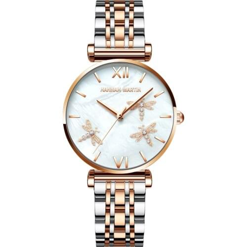 KUNHUANG Ladies Watch With Leather Strap