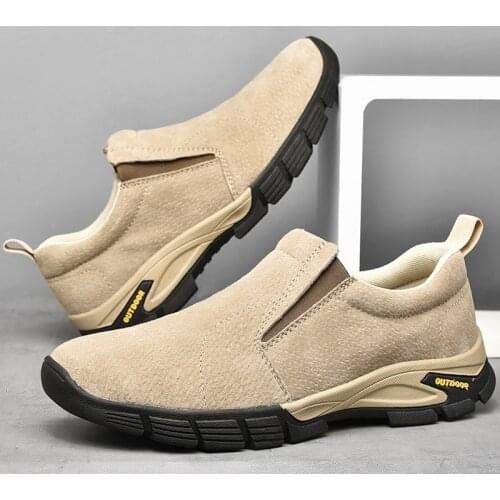 Mens Shoes Casual Men Sneakers Leather Trail Trekking Walking Shoes Rubber Platform Sports Shoes For Male Loafers Spring Autumn