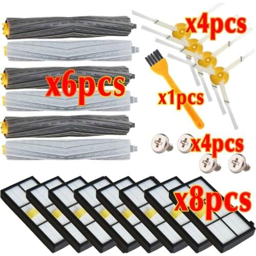 Filter Angle-Free Debris Extractor Set Brush for iRobot Roomba 800 900 Series kits Replacement Parts 805 860 871 880 890 960