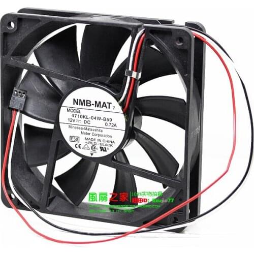 NMB-MAT 4710KL-04W-B59 E50 DC 12V 0.72A 120x120x25mm Server Cooling Fan