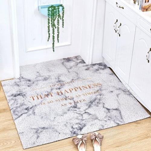 New Arrive Hot Sale Marble PVC Doormats Living Room Balcony Bathroom Printed Carpet Hallway Marble Print Bath Mat