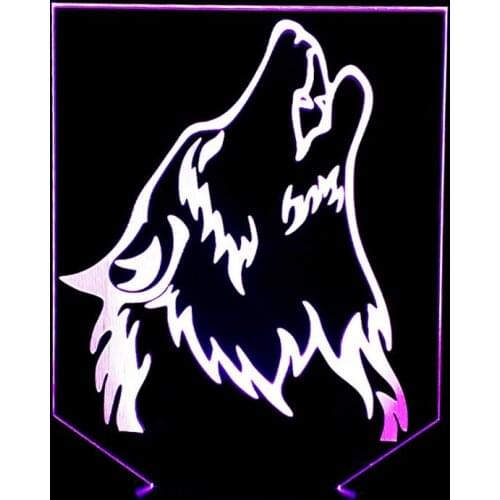 New Wolf Colorful 3d Night Light Touch Control 3d Home Table Moderne Desk Lamp Lighting Creative 3d Led Small Table Lamp