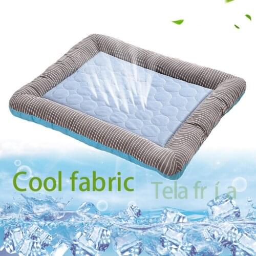 Cooling Rectangle Dog Bed Four Seasons Washable Pet Cushion Sofa Pad For Cat Breathable Kennel Small Medium Large Dog Mats