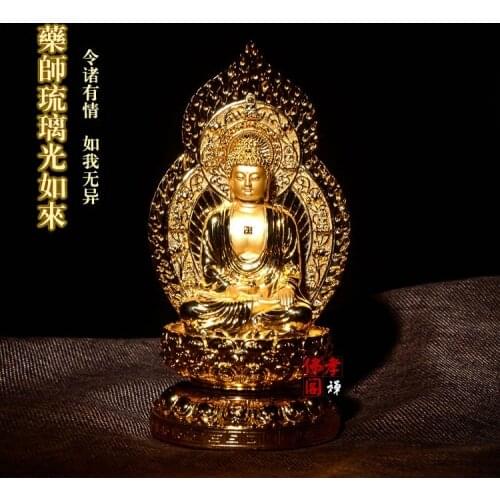The resin of Buddha statue, decoration crafts, home decor, worship, Bhaishajyaguru, Medicine Buddha Bodhisattva figurine