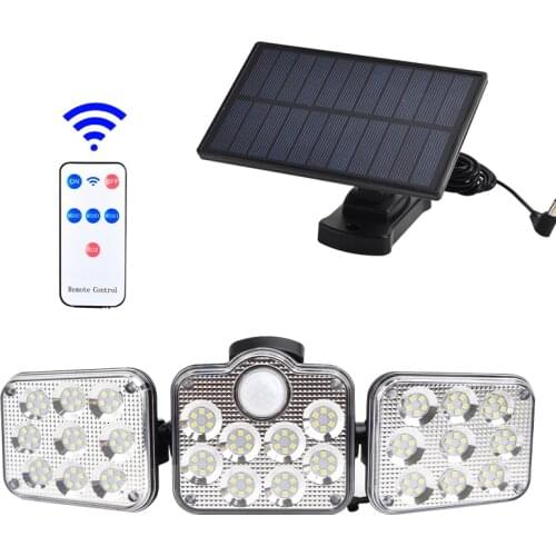 Solar Lights Outdoor 138 Led Bright Motion Sensor Light Wide Angle Wireless Waterproof IP65 Wall Lights For Garden Wall Street