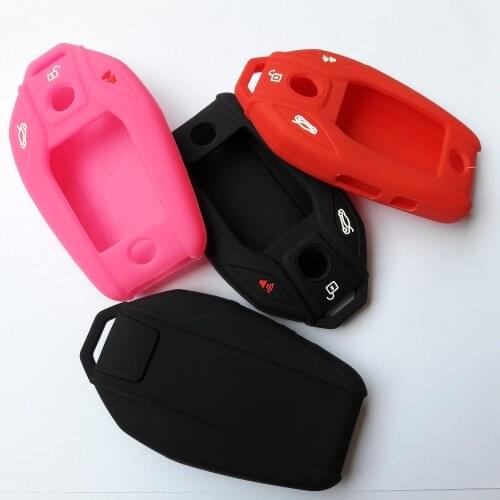 Smart Keyless Remote Cover Case For BMW 7-Series 5 Series Touch LED Display Key Fob 740i 750i G-11 G12 G30 G32 Silicone