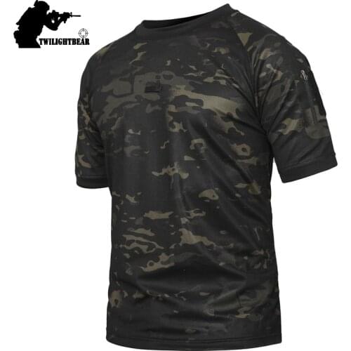 Military Mens Tactical T Shirt Quick Drying Short Sleeve Male Oversized Camouflage Army Combat Tshirt Men Training Tees KA32