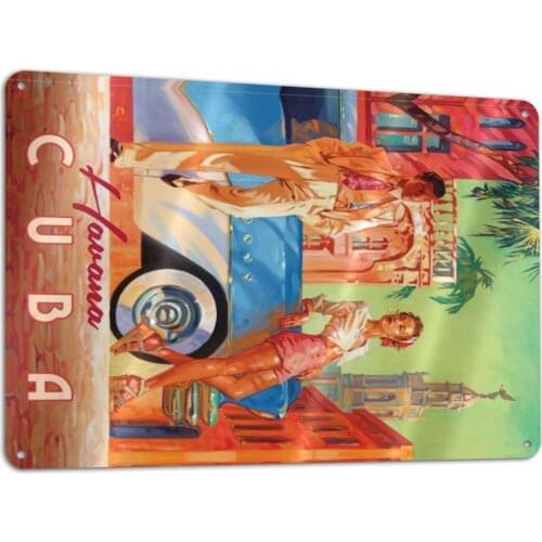 Capiner HAVAna CuBa Tin Signs,Wall Decor for Bars,Restaurants,Cafes Pubs,Vintage Decorative Sign Nostalgic Ornaments