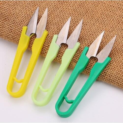 1PC Mini Useful Plastic Stitch U-Shape Use Scissors Cut Fishing Line Trimming Nipper Clippers Trimming Sewing Cross Accessories