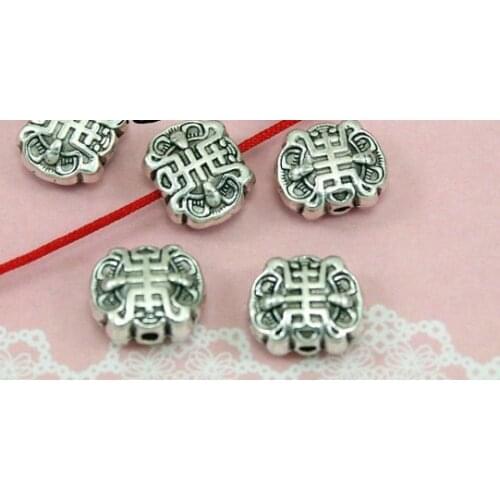 10pcs/lot Tibetan Silver spacer lucky beads Loose Bead Spacer Beads Connectors for DIY Jewelry Making bracelet fdg4
