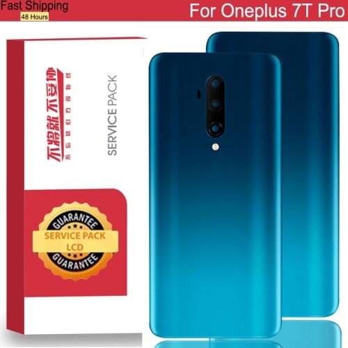 100% Original Back Housing for Oneplus 7T Pro Back Cover Battery Glass for One Plus 7T Pro Door Rear Case with Logo
