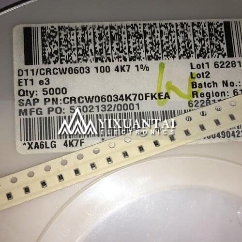 100pcs 500pcs 1000pcs Free shipping original CRCW06034K70FKEA 4.7K OHM 1% 1/10W 0603 SMD