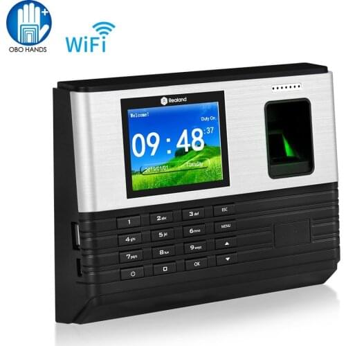 2.8 inch Biometric Fingerprint Machine TCP/IP WIFI Employee Time Attendance System Clock RFID Card Password Check-in Recorder