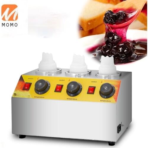 3 Independent Thermostat Temperature Range is 30-85 Degrees Commercial 1500W Electric Hot Chocolate Sauce Bottle Warmer Machine
