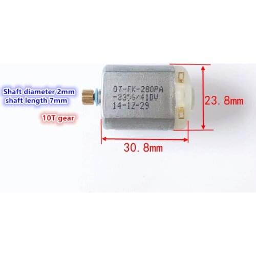 3V~5V 280 DC motor 12500rpm ~21000rpm high speed motor 280-3356 with 10teeth gear