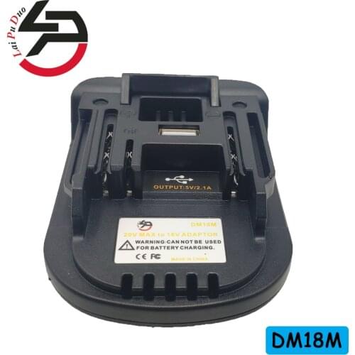 DM18M Battery Adapter for DEWALT for MILWAUKEE 20V Li-Ion Battery For Makita BL1830 BL1840 BL1850