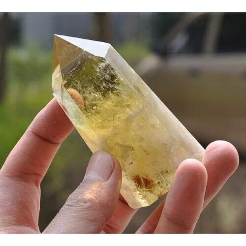 Free shipping Large nature smoky citrine crystal quartz point reiki healing