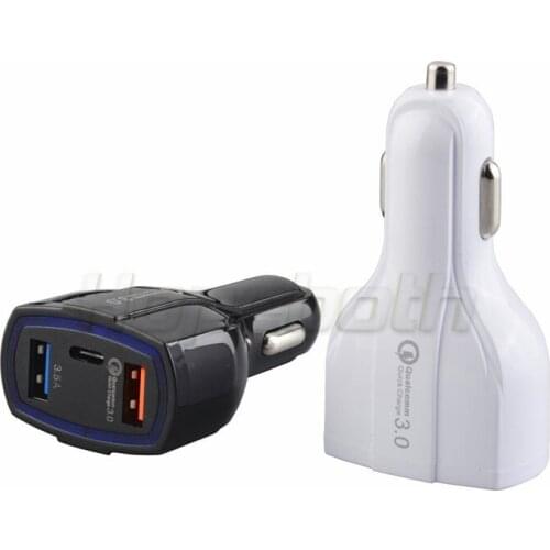 Quick Charge 3.0 Car Charger Mobile Phone Charger 3 Port USB Fast Car Charger for Samsung for i Phone Tablet Charger