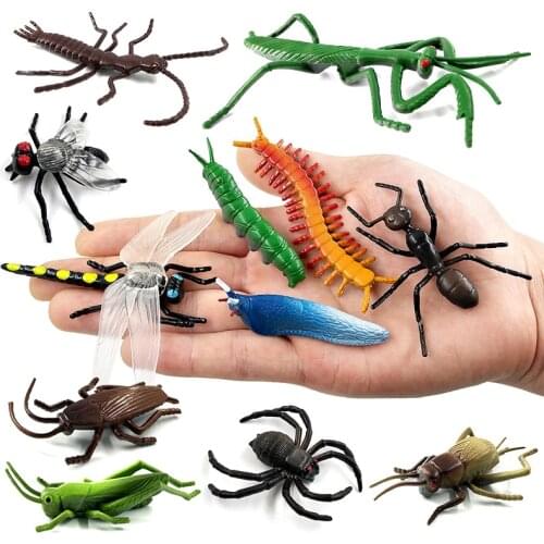 12Pcs Butterfly Fish Dinosaur Dog Figurine Insect Animal Model Home Decor Miniature Fairy Garden Decoration Accessories Modern