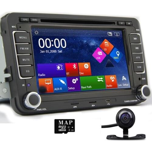 Hot Sale 2 DIN Car DVD for VW JETTA GOLF MK5 MK6 GTI PASSAT B6 POLO SKODA Fabia GPS Navigation Radio USB