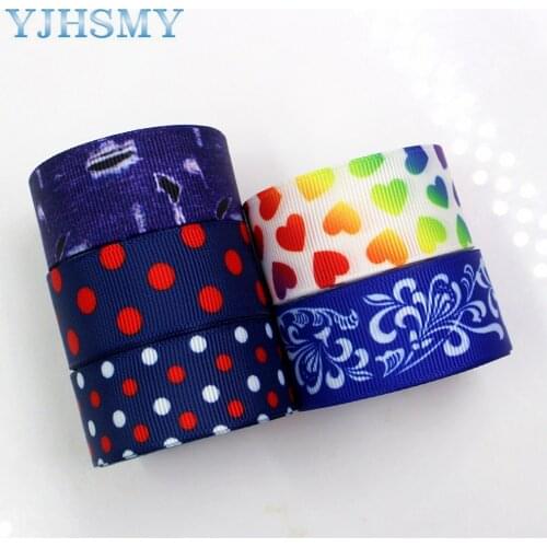 YJHSMY 179211 Free shipping 25/22mm 10yards Cartoon Series printed grosgrain ribbon, DIY accessories handmade materials