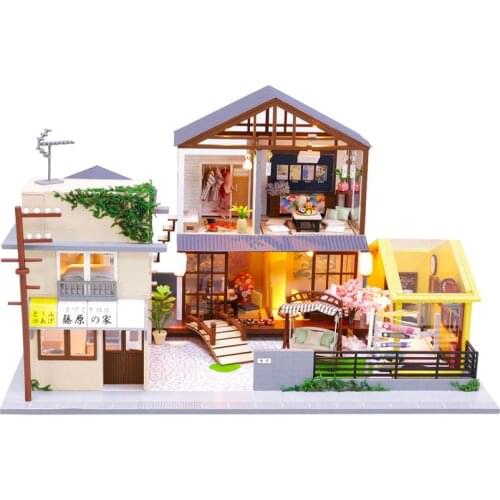 LIANYUN DIY Dollhouse Wooden DollHouses Miniature Doll House Toys for Children Birthday Gift