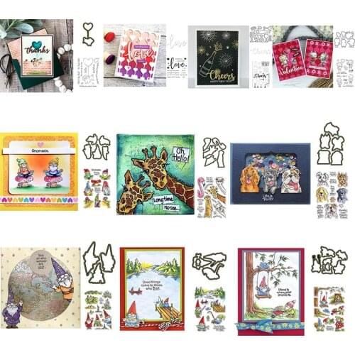 "life Is Ruff" Dogs Gnomaste Metal Cutting Dies&Coordinating Stamps For Scrapbooking Craft Die Cut Card Making Embossing Stencil