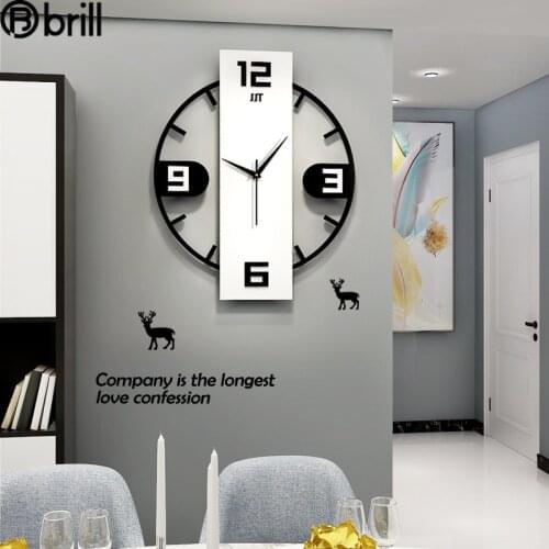 Nordic Simple Wall Clock Modern Design Home Fashion Creative Clocks Wall Home Decor Living Room Bedroom Silent Wall Clock Art