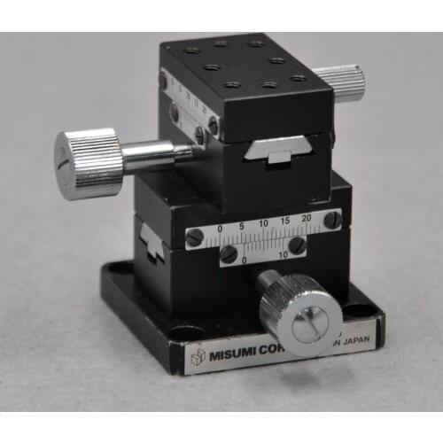 XYWG40 Misumi two-dimensional XY-axis dovetail-guided manual displacement platform gear knob adjustment slide