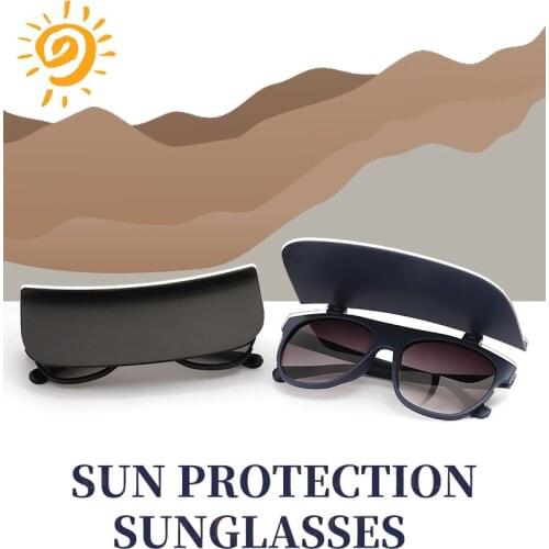 Sun Hat Polarized Sunglasses Women Square Cycling Sport Sunglasses Driving Fishing UV400 Sun Glasses Curved Legs Reversible