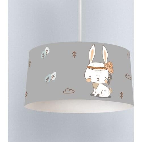 Lamp For Kids Bedrooms Light Chandelier for Living Room Childrens Room Gray Rabbit Cloud Cute Model 1336