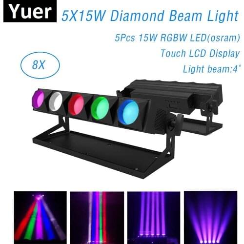 LED Wash Wall 5X15W RGBW 4IN1 Stage Lighting Effect Indoor and Outdoor Beam Light For Disco Light Music Wedding Party Events