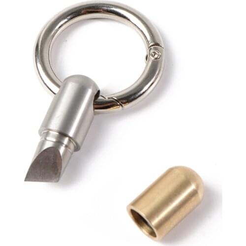 MICROBLADE PILL Outdoor Capsule Knife Stainless Steel Mini Cutting Tools Emergency Tiny Pocket Micro Cutter Keyring EDC Supplies