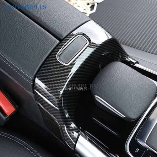 Interior Center Armrest Box Switch Cover Trim For benz B GLB Class B180 glb200 W247 X247 2019-2020 ABS CHROME Accessories