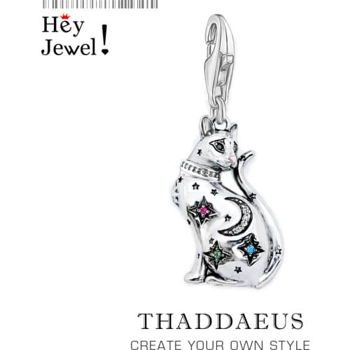 Magic Cat Constellation Personal Lucky Charm For Women 2021 925 Sterling Silver Romantic Pendant Fit Bracelet Necklace Collares