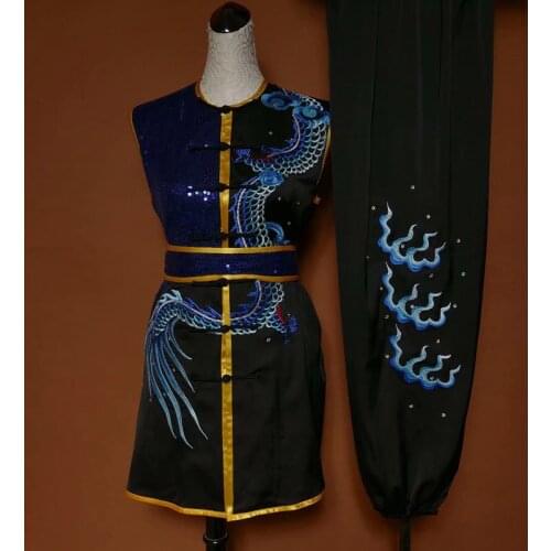 Wushu taichi taiji clothes changquan uniform Martial arts competition clothing embroidered kungfu nanquan taolu clothes uniform