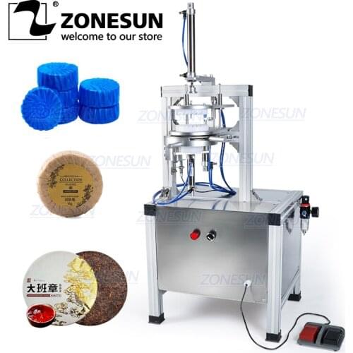 ZONESUN ZS-PK900 Semi-automatic Tea Packing Machine Round Soap Bathroom Cleaning Block Pleated Wrapping Machine