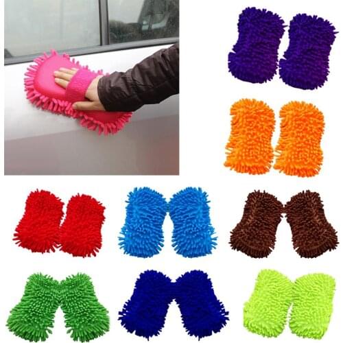50% HOT SALES!!!Microfiber Chenille Sponge Pad Car Vehicle Care Washing Brush Cleaning Tool