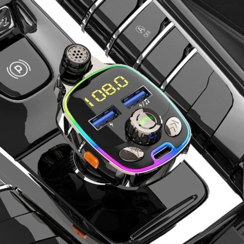 USB Car MP3 Player Charger for Phone Bluetooth-compatibleTransmitter FM Dual USB Charger TF Card Music Handfree Car Kit