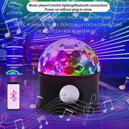 Bluetooth Music Light Rechargeable Smart Colorful Crystal Magic Ball Light Stage NightLight Lamp For Party DJ Disco Xmas Decor