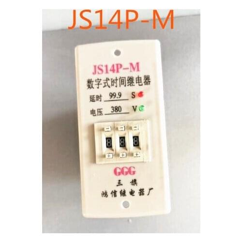 Sanqi Hongxin Relay Factory Digital Time Relay JS14P-M 99.9S 380V Panel Type