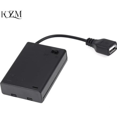 DC4.5V Portable Mini AA Battery Holder Storage Box Case USB Power Supply Battery Box For 5050 3528 2835 LED Strip Light