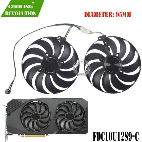 FDC10U12S9-C DC12V 0.45AMP Graphics Card Fan for ASUS Dual Radeon RX5500XT RX5600XT RX5700XT Graphics Card