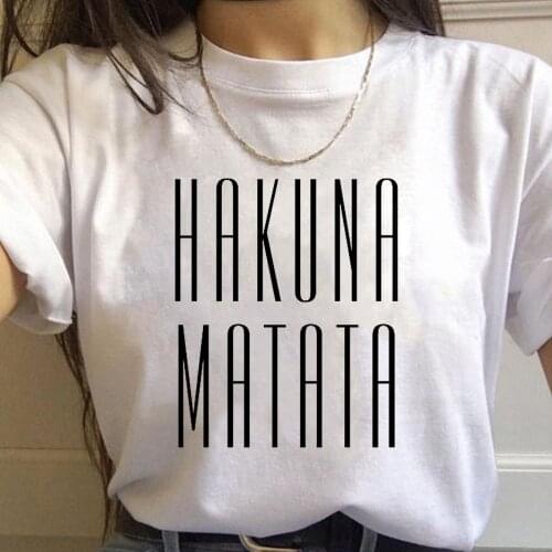 The Lion King HAKUNA MATATA T Shirt Streetwear Harajuku Casual Funny Cartoon Printed Tops Tee Shirt Homme Dropship