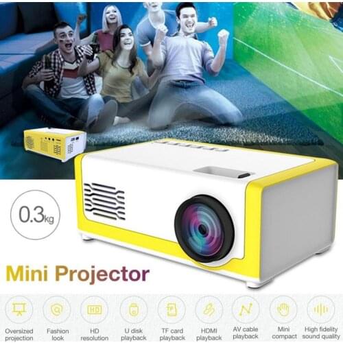 LED Mini Portable Pocket Projector HD 1080P Movie Video Home Theater AV USB Portable Projector Home Media Video Player