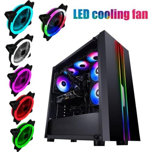 120mm Cooling Fan RGB LED 12cm 4 Pin Gaming RGB Fan for Desktop Case Mining CPU DC 12V Cooler Fan Computer Accessories