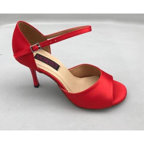 Fashional latin dance shoes salsa shoes tango shoes Bridal Shoes for women 6205B-R