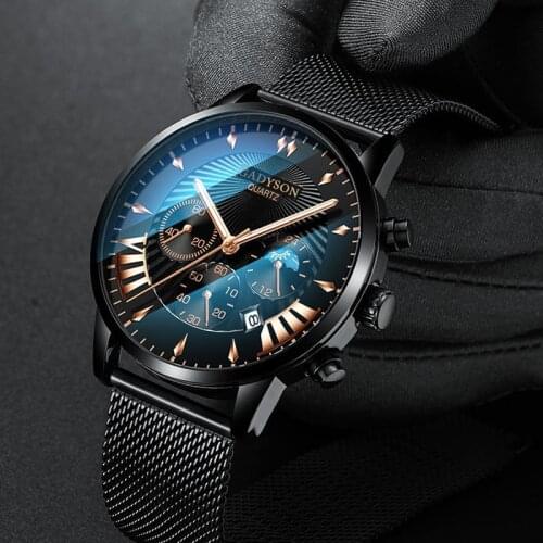 Luxury Watches For Men Stainless Steel Watch Mens Business Quartz Wristwatches Man Simple Whatch Clock Relogio Masculino Reloj